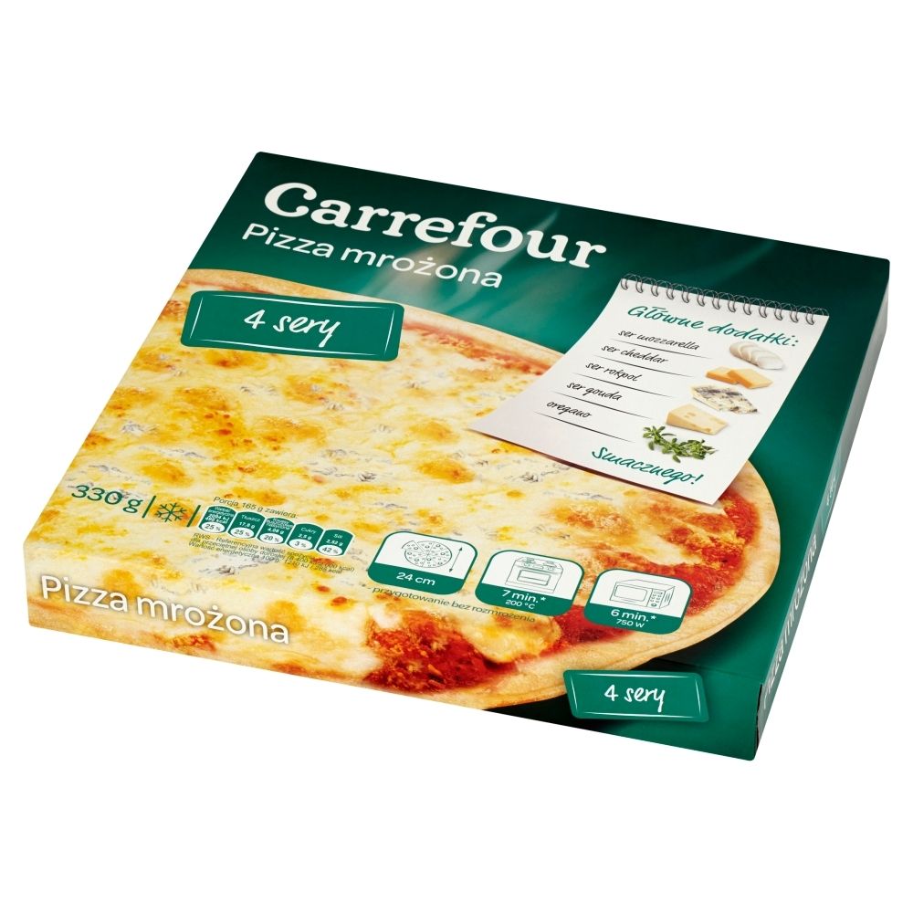 Carrefour Pizza mrożona 4 sery 330 g Zakupy online z dostawą do domu