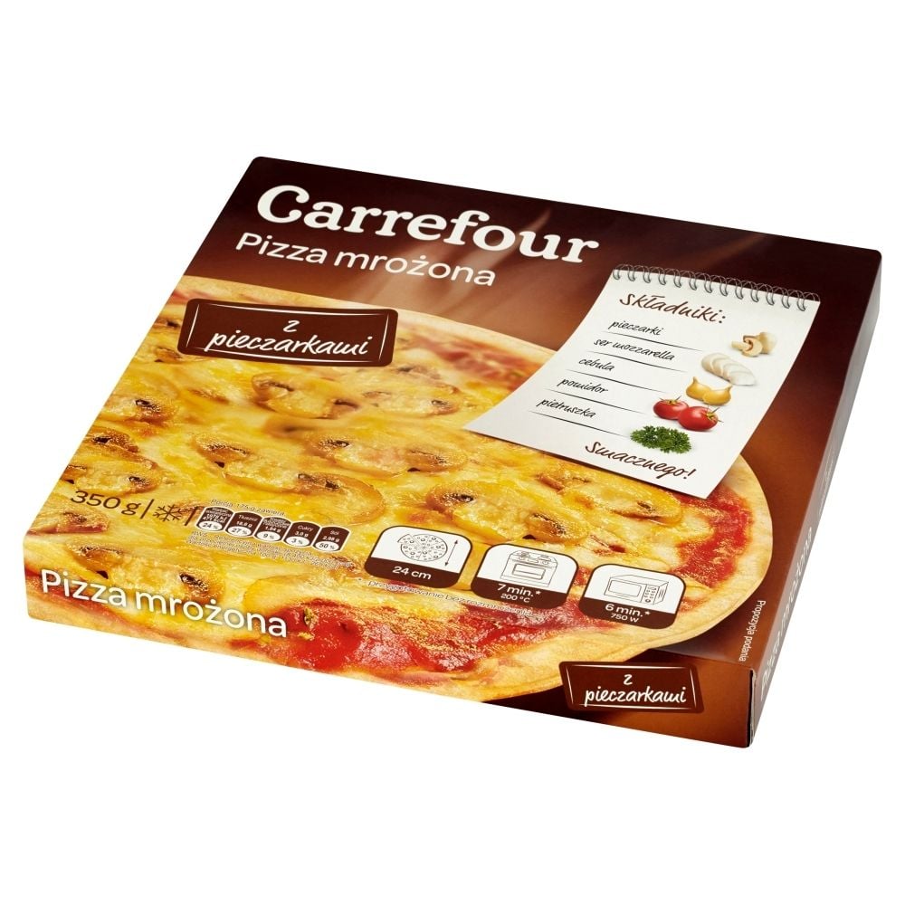 Carrefour Pizza mrożona z pieczarkami 350 g Zakupy online z dostawą