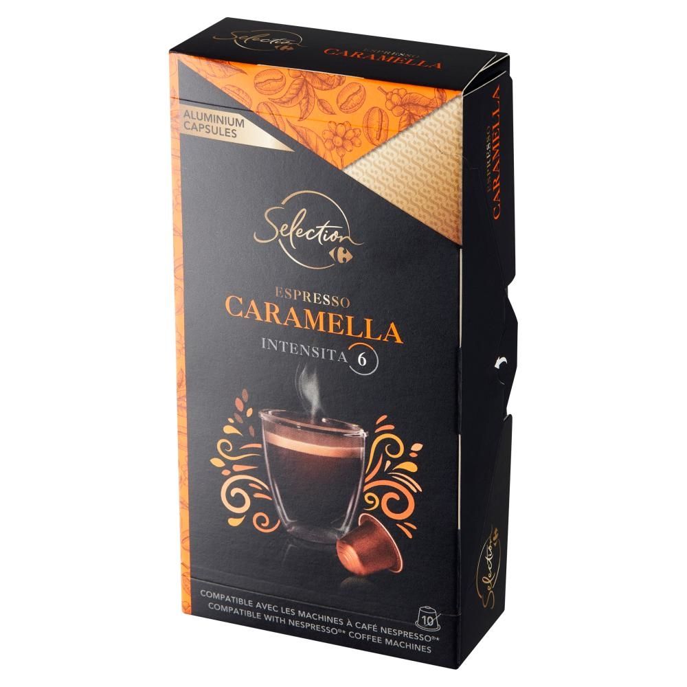 Carrefour Selection Espresso Caramella Kapsułki z kawą mieloną 52 g (10 sztuk)