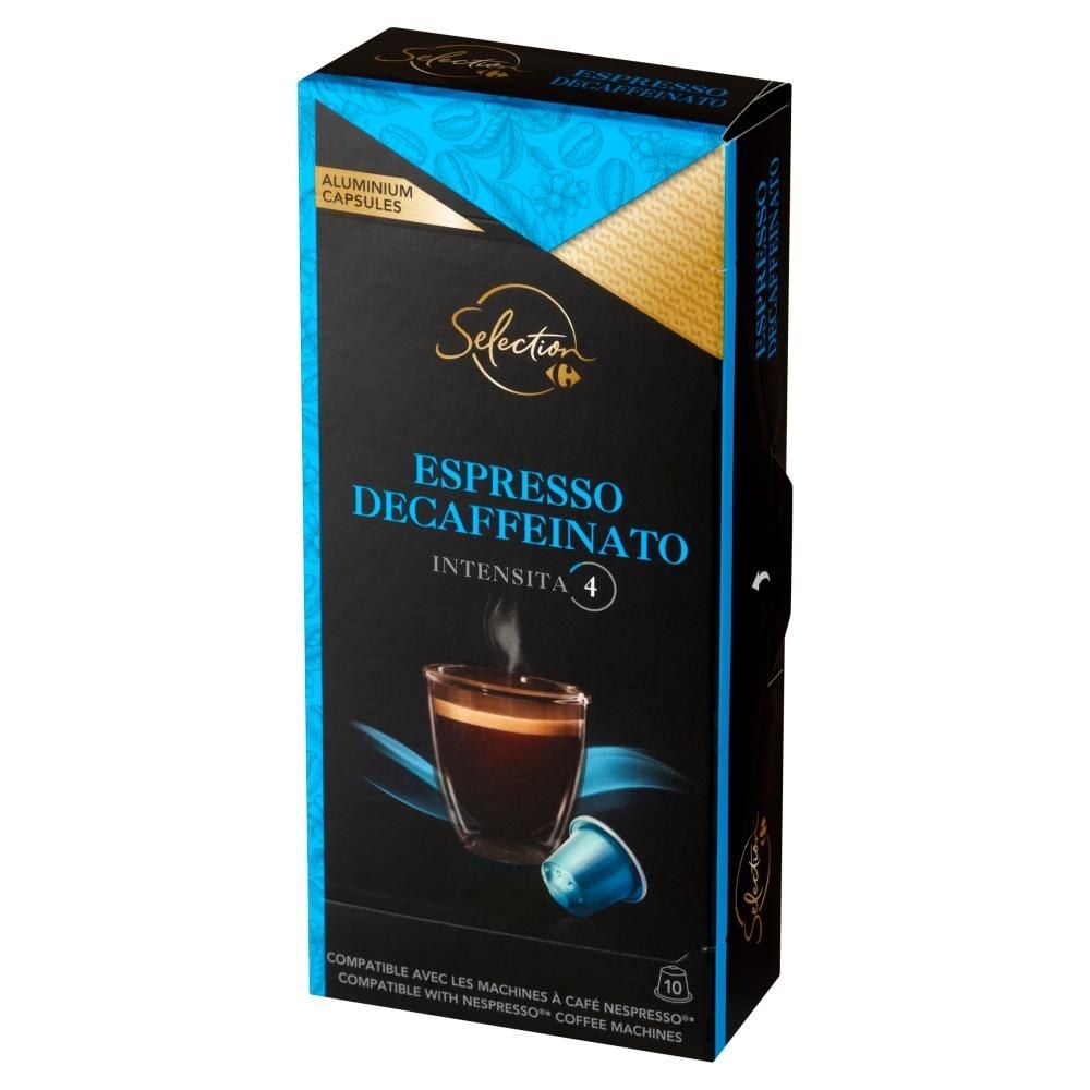 Carrefour Selection Espresso Decaffeinato Kawa bezkofeinowa mielona w kapsułkach 52 g (10 sztuk)