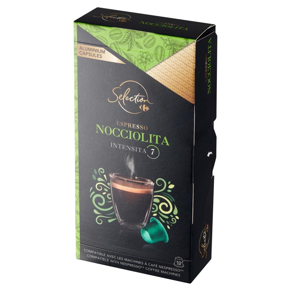 Carrefour Selection Espresso Nocciolita Kapsułki z kawą mieloną 52 g (10 sztuk)