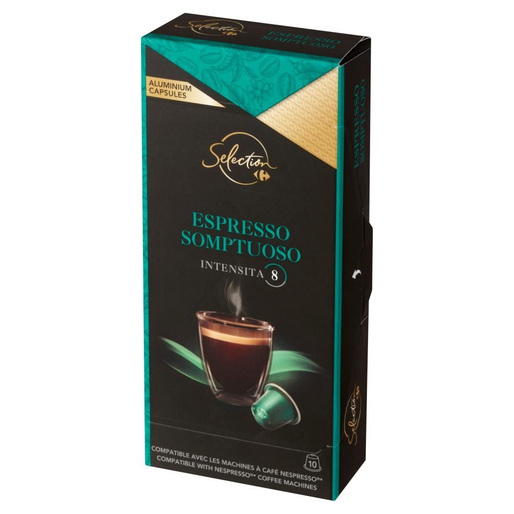 Carrefour Selection Espresso Somptuoso Kapsułki z kawą mieloną 52 g (10 sztuk)