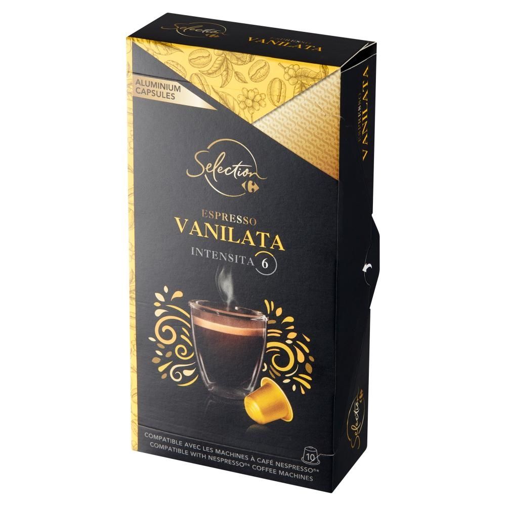 Carrefour Selection Espresso Vanilata Kapsułki z kawą mieloną 52 g (10 sztuk)