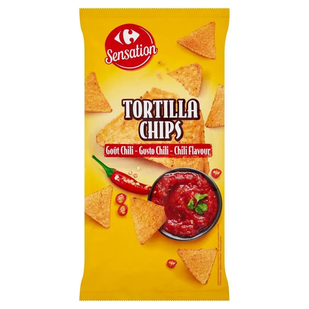 Carrefour Sensation Chipsy kukurydziane o smaku chili 200 g