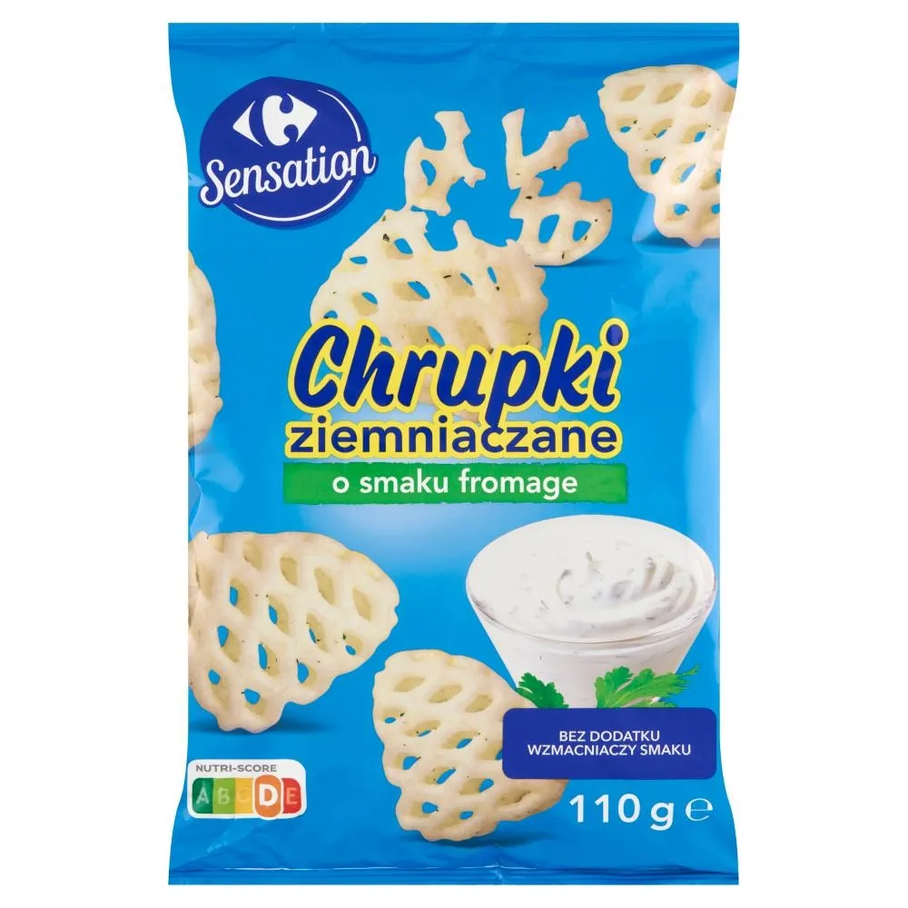 Carrefour Sensation Chrupki ziemniaczane o smaku fromage 110 g