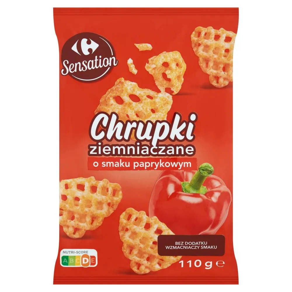 Carrefour Sensation Chrupki ziemniaczane o smaku paprykowym 110 g