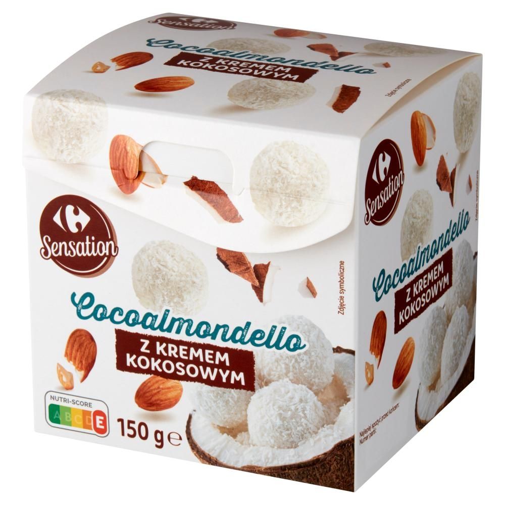 Carrefour Sensation Cocoalmondello Kulki waflowe z kremem kokosowym 150 g