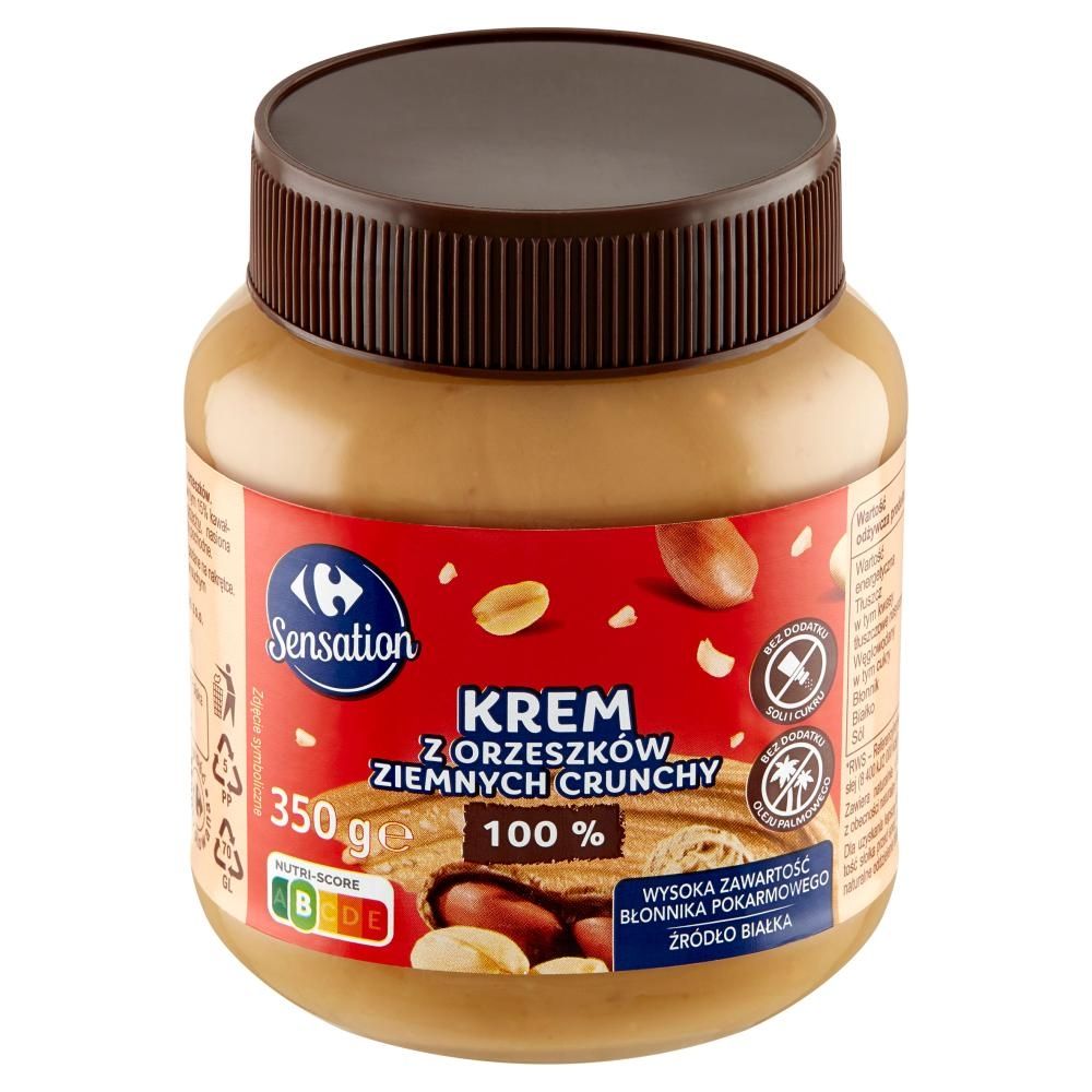 Carrefour Sensation Crunchy Krem z orzeszków ziemnych 350 g