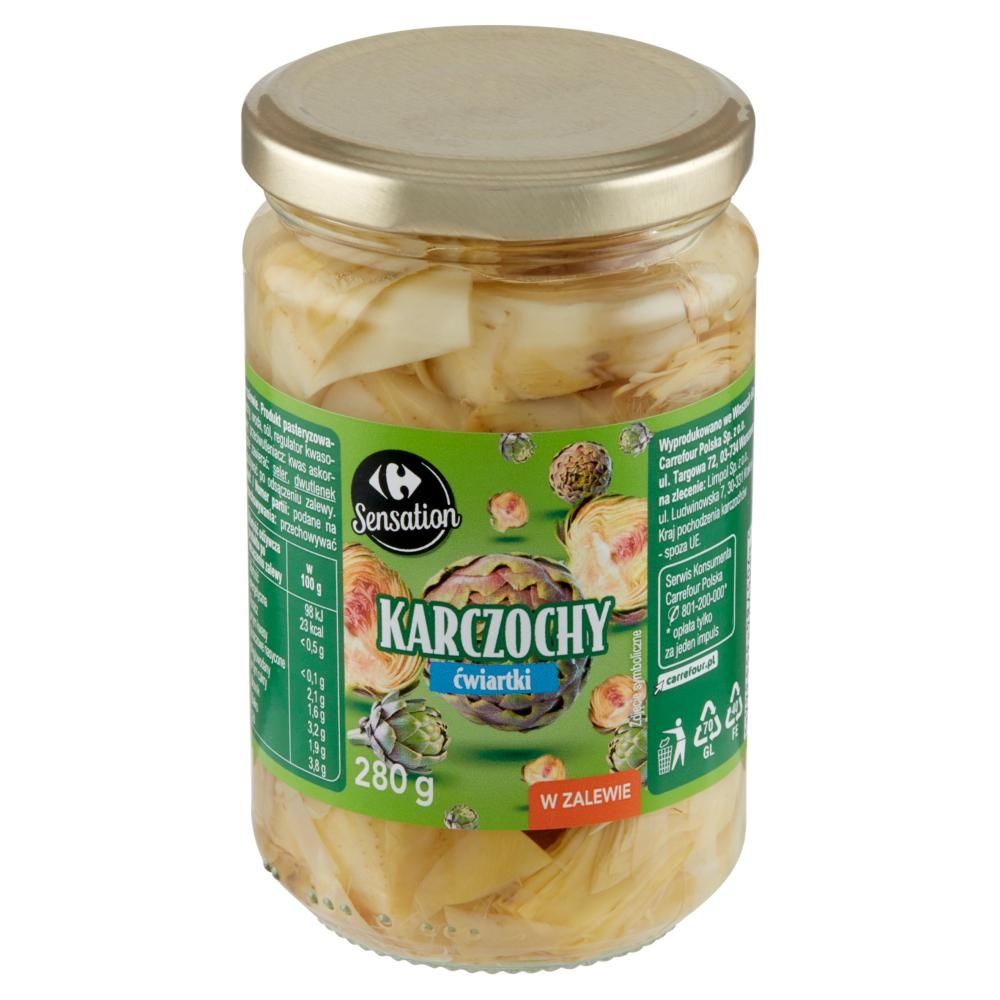 Carrefour Sensation Karczochy ćwiartki w zalewie 280 g