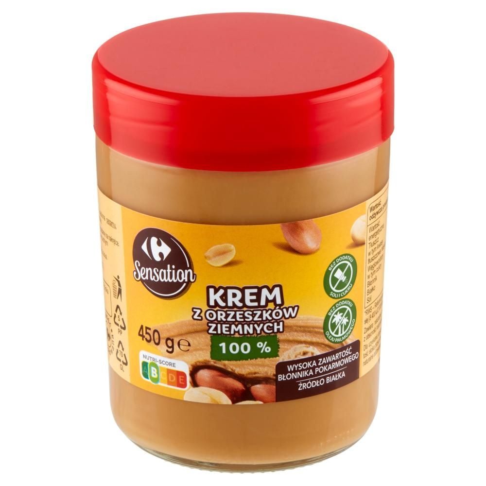 Carrefour Sensation Krem z orzeszków ziemnych 100 % 450 g