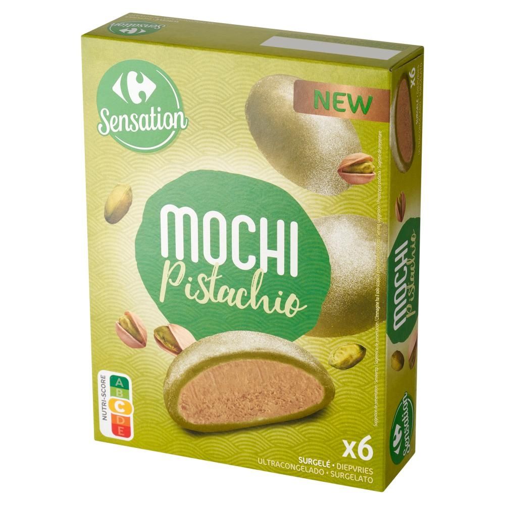 Carrefour Sensation Mochi Lody pistacjowe 210 ml (6 sztuk)