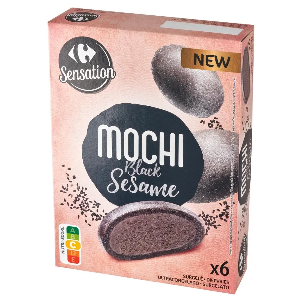 Carrefour Sensation Mochi Lody z czarnym sezamem 210 ml (6 sztuk)