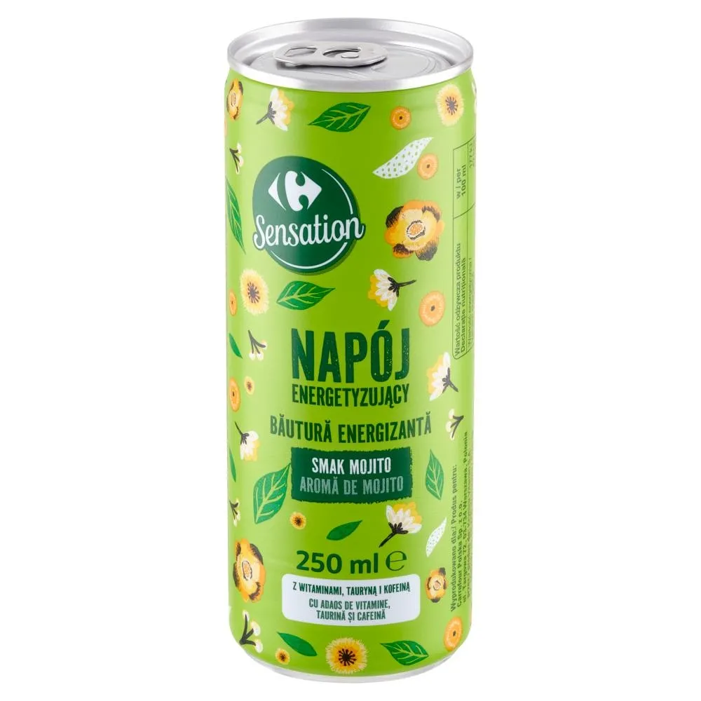 Carrefour Sensation Napój energetyzujący smak mojito 250 ml