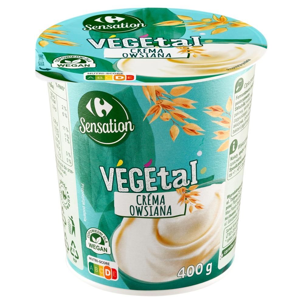 Carrefour Sensation Vegetal Produkt roślinny créma owsiana 400 g