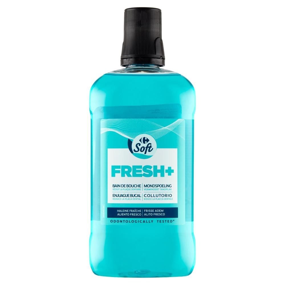 Carrefour Soft Fresh+ Płyn do płukania jamy ustnej 500 ml