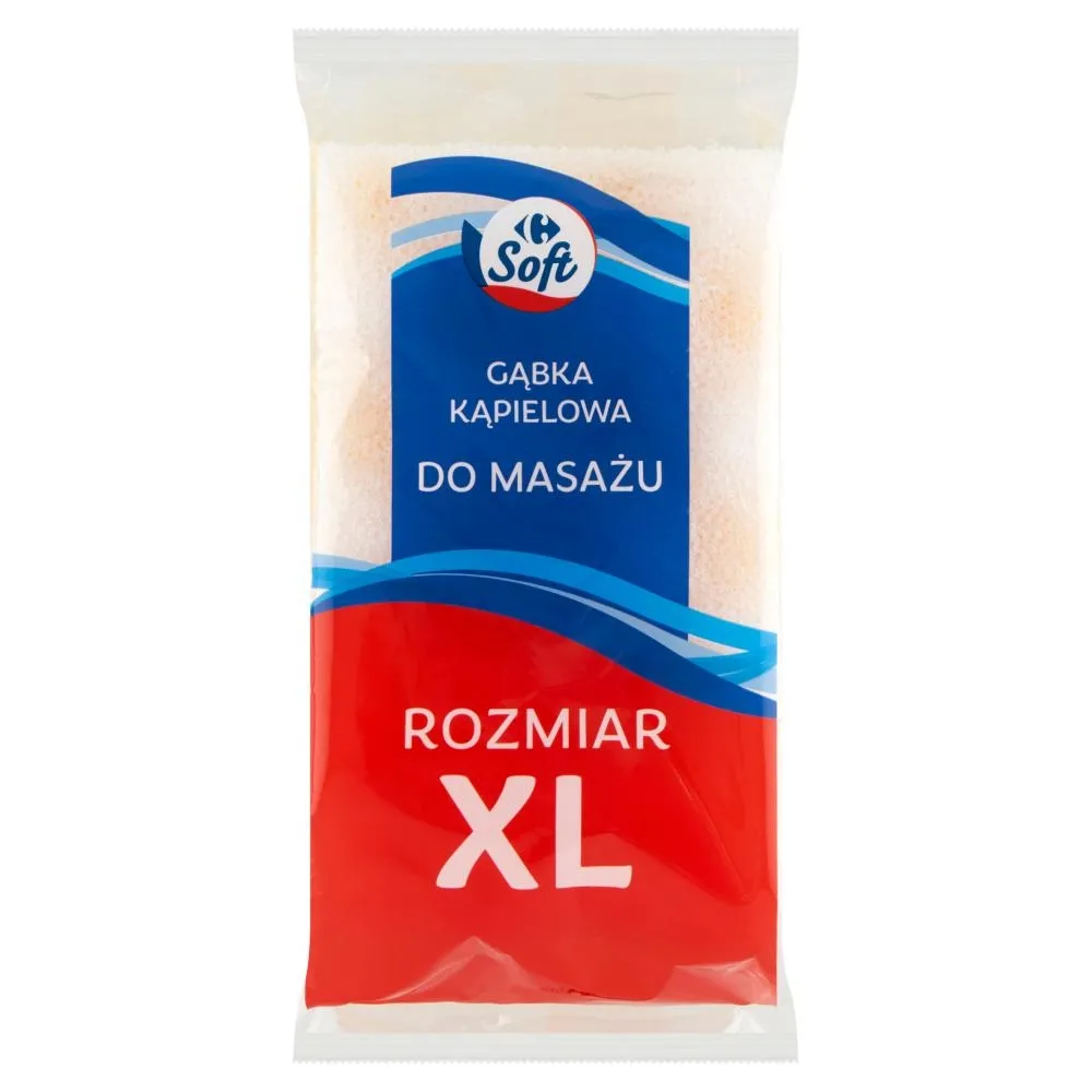 Carrefour Soft Gąbka kąpielowa do masażu rozmiar XL