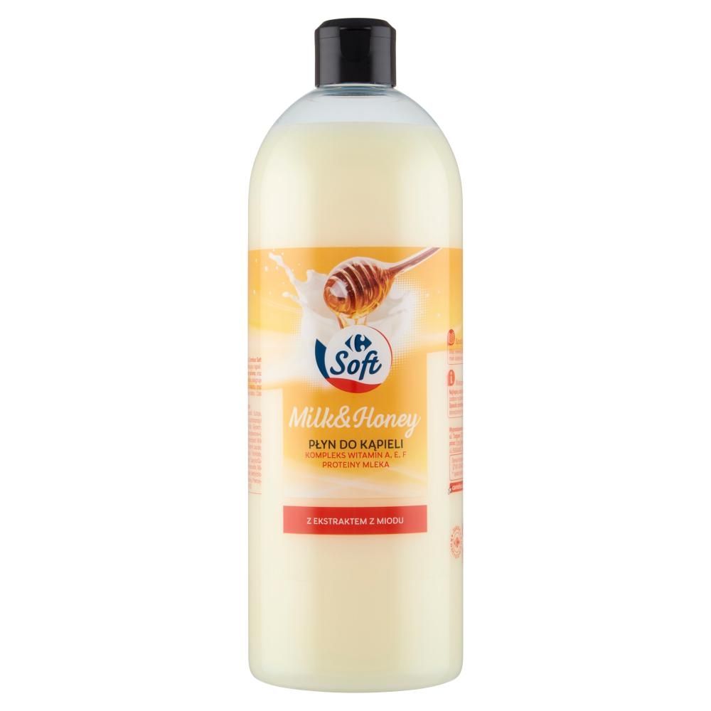 Carrefour Soft Milk & Honey Płyn do kąpieli 1 l