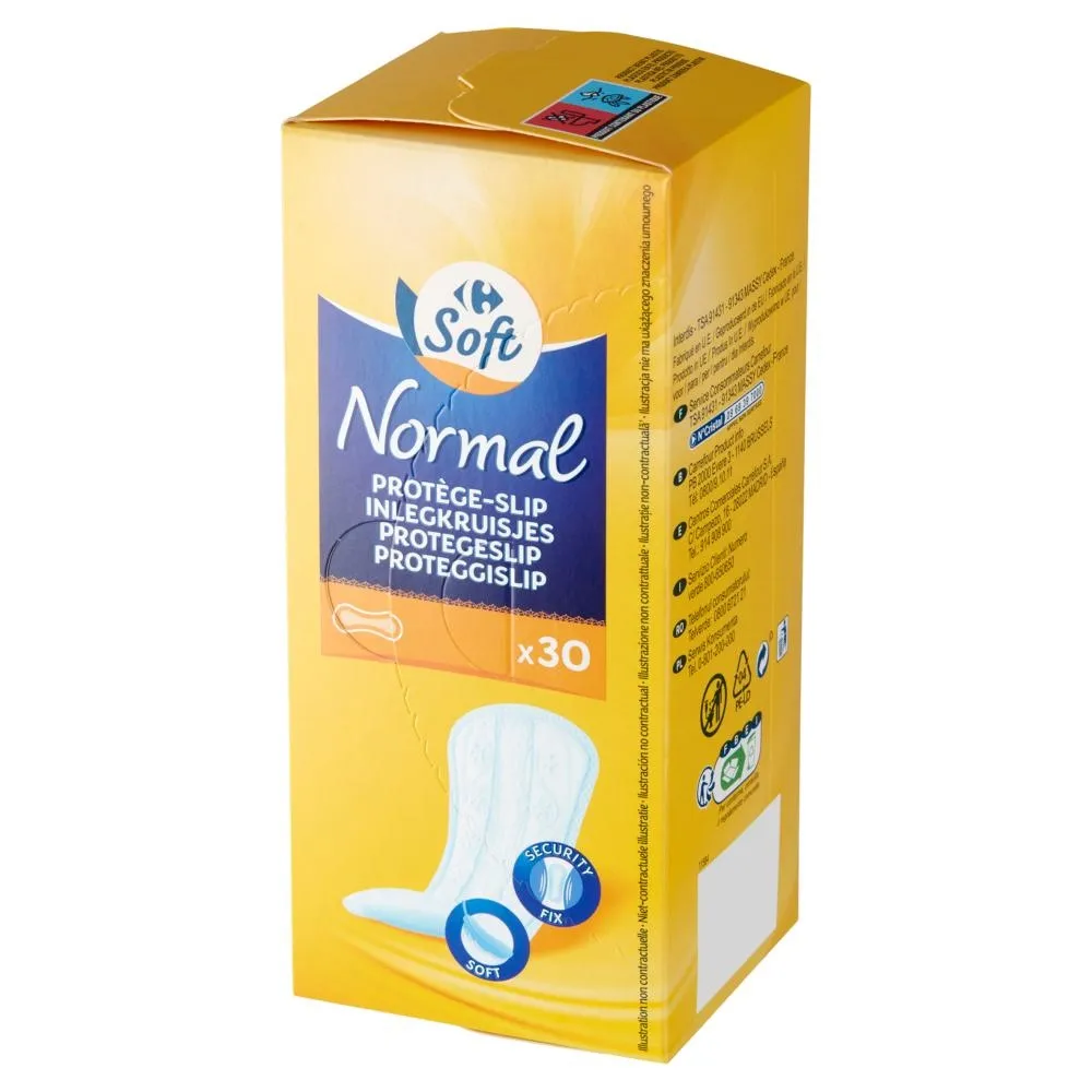 Carrefour Soft Normal Wkładki higieniczne 30 sztuk