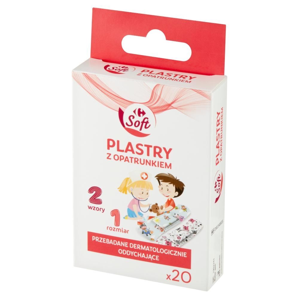 Carrefour Soft Plastry z opatrunkiem 20 sztuk