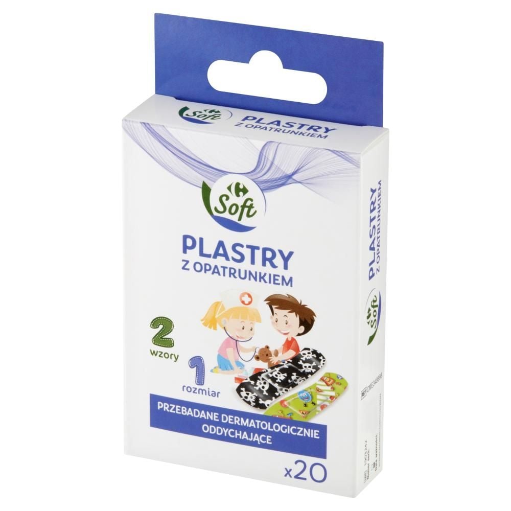 Carrefour Soft Plastry z opatrunkiem 20 sztuk