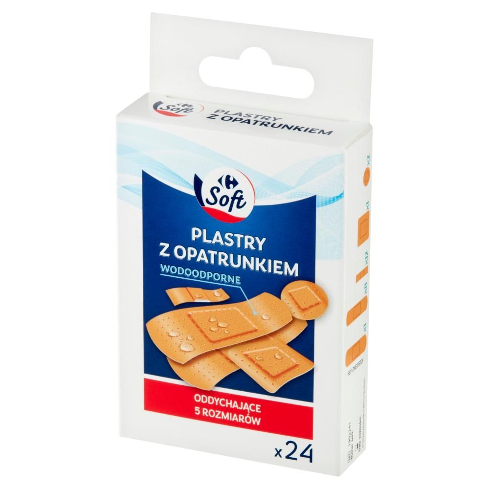 Carrefour Soft Plastry z opatrunkiem 24 sztuki