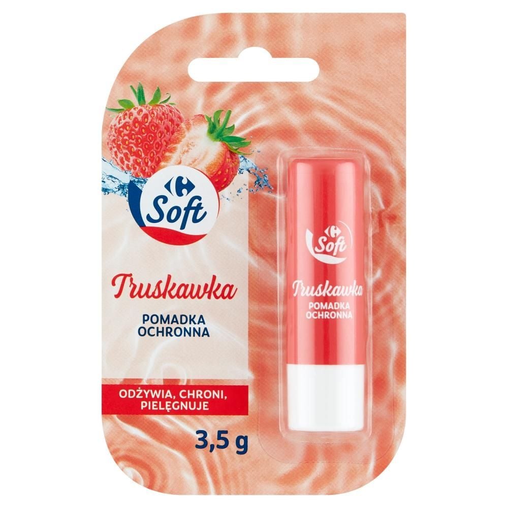 Carrefour Soft Pomadka ochronna truskawka 3,5 g