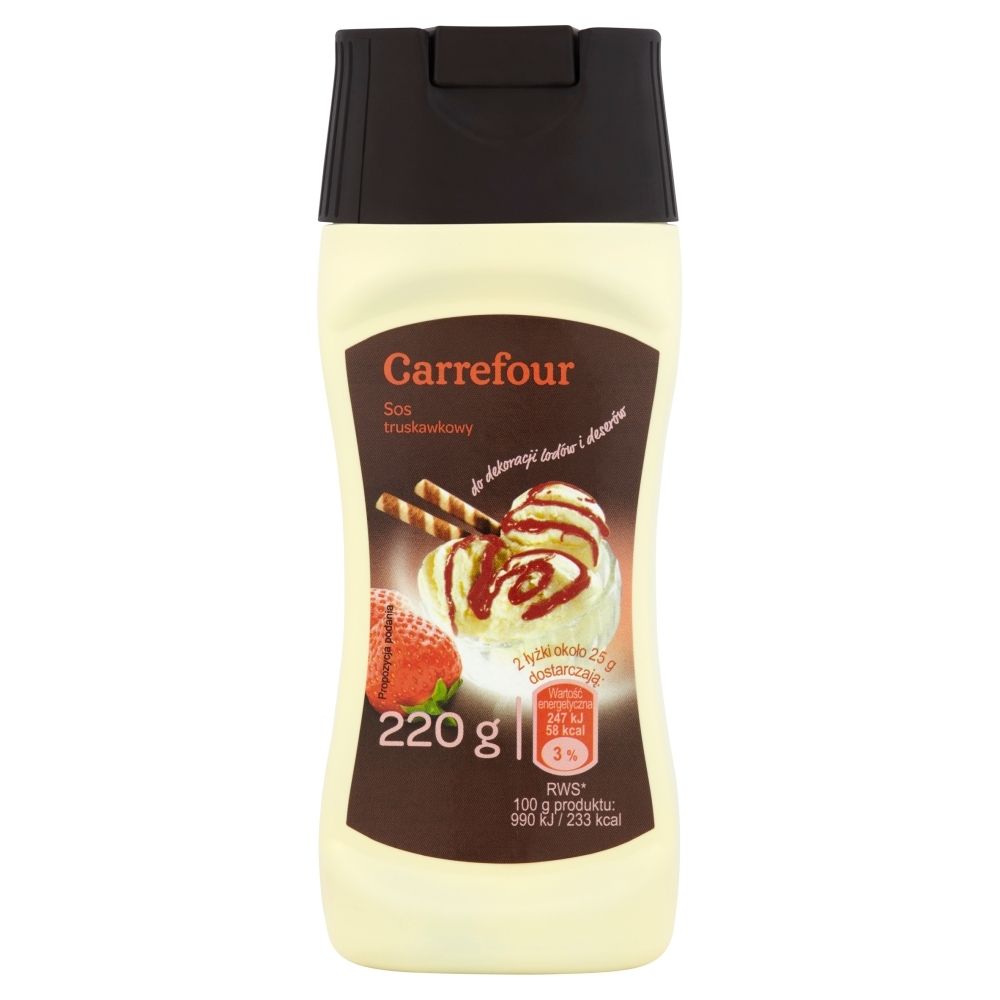 Carrefour Sos truskawkowy 220 g