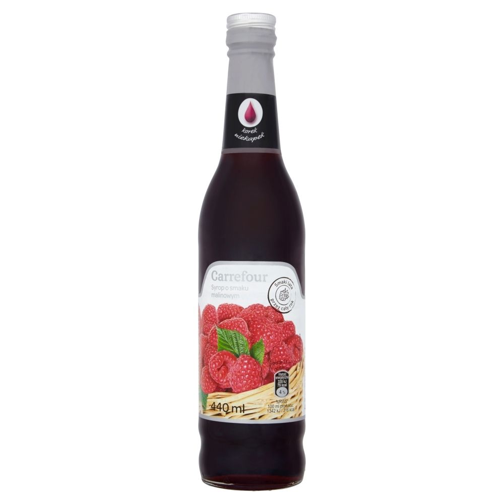 Carrefour Syrop o smaku malinowym 440 ml