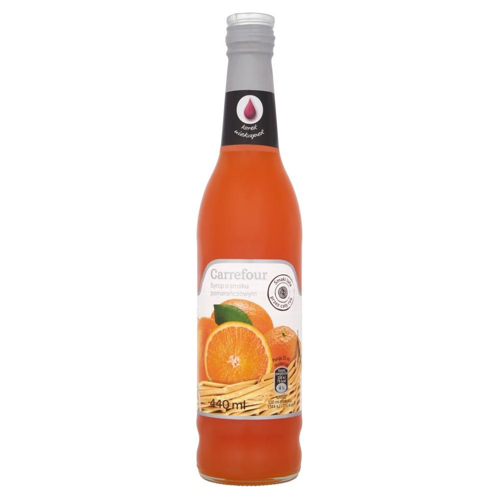 Carrefour Syrop o smaku pomarańczowym 440 ml