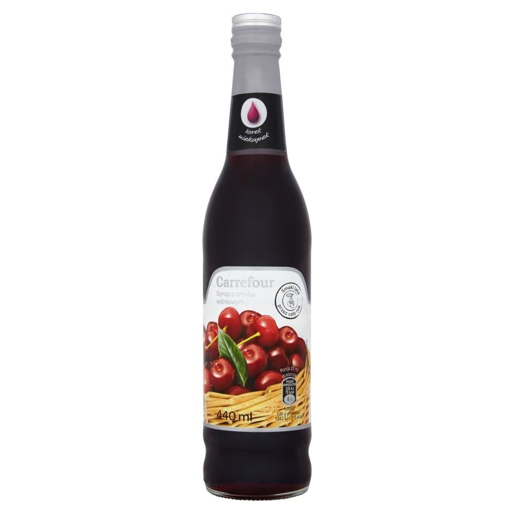 Carrefour Syrop o smaku wiśniowym 440 ml