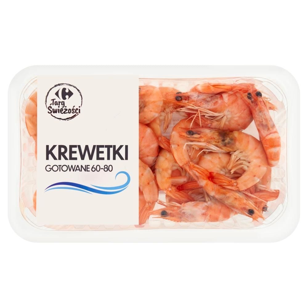 Carrefour Targ Świeżości Krewetki gotowane 60-80 250 g