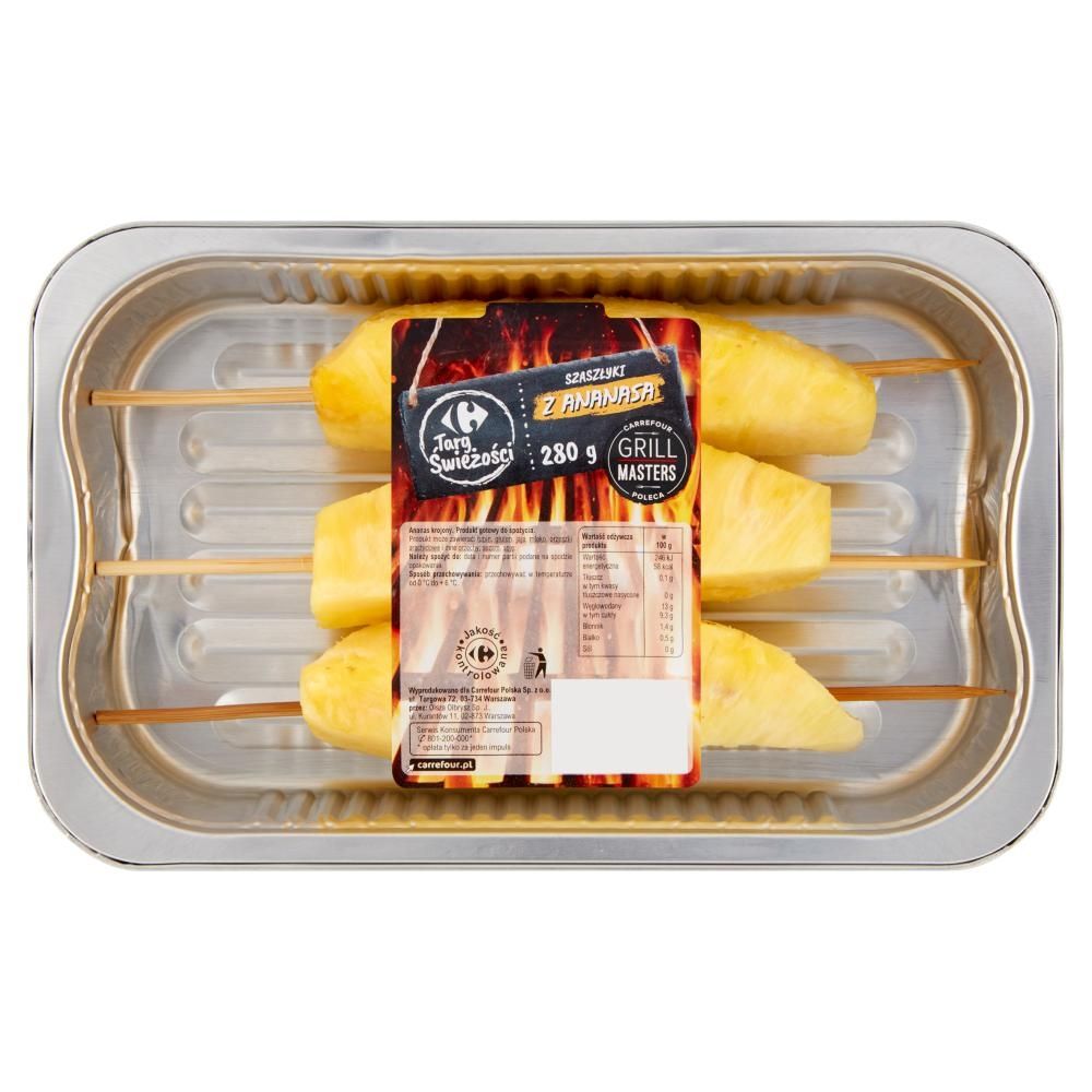 Carrefour Targ Świeżości Szaszłyki z ananasa 280 g