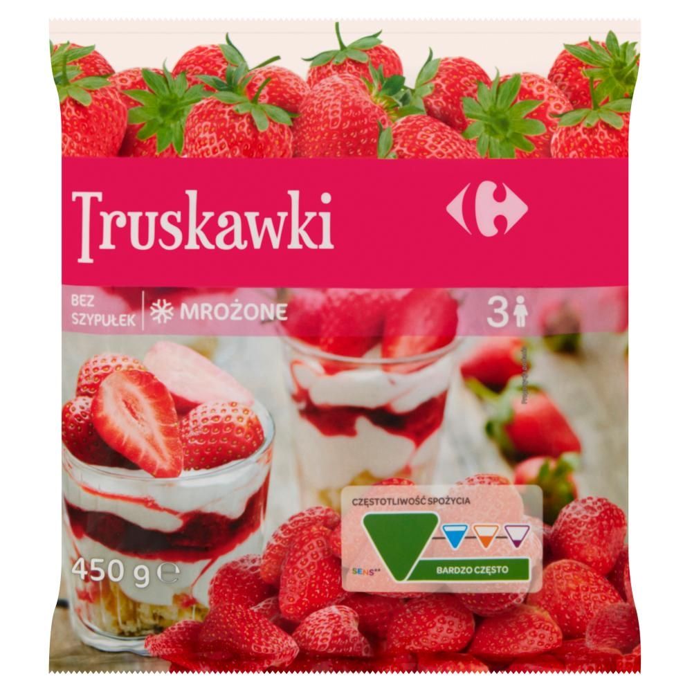 Carrefour Truskawki bez szypułek mrożone 450 g