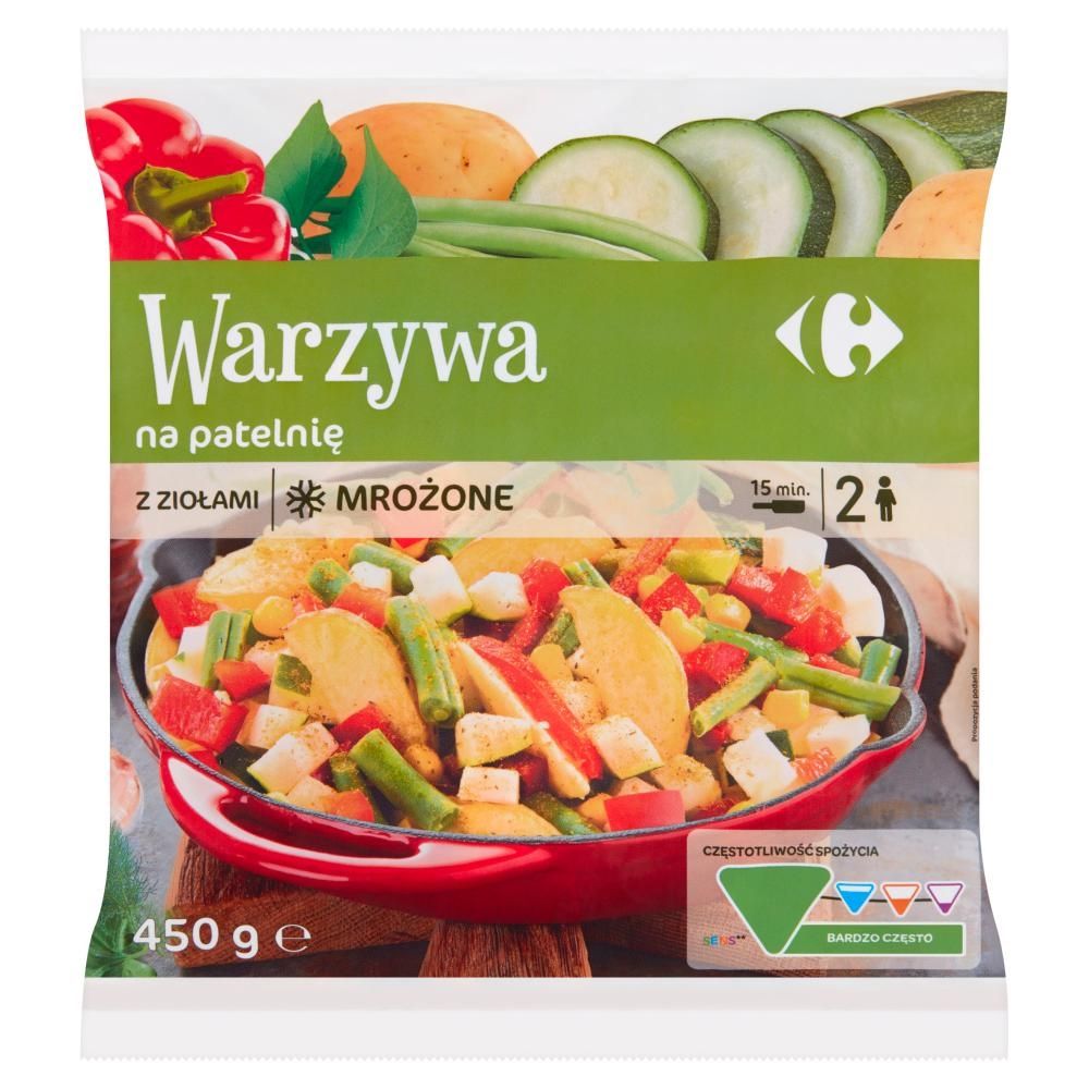 Carrefour Warzywa na patelnię z ziołami mrożone 450 g