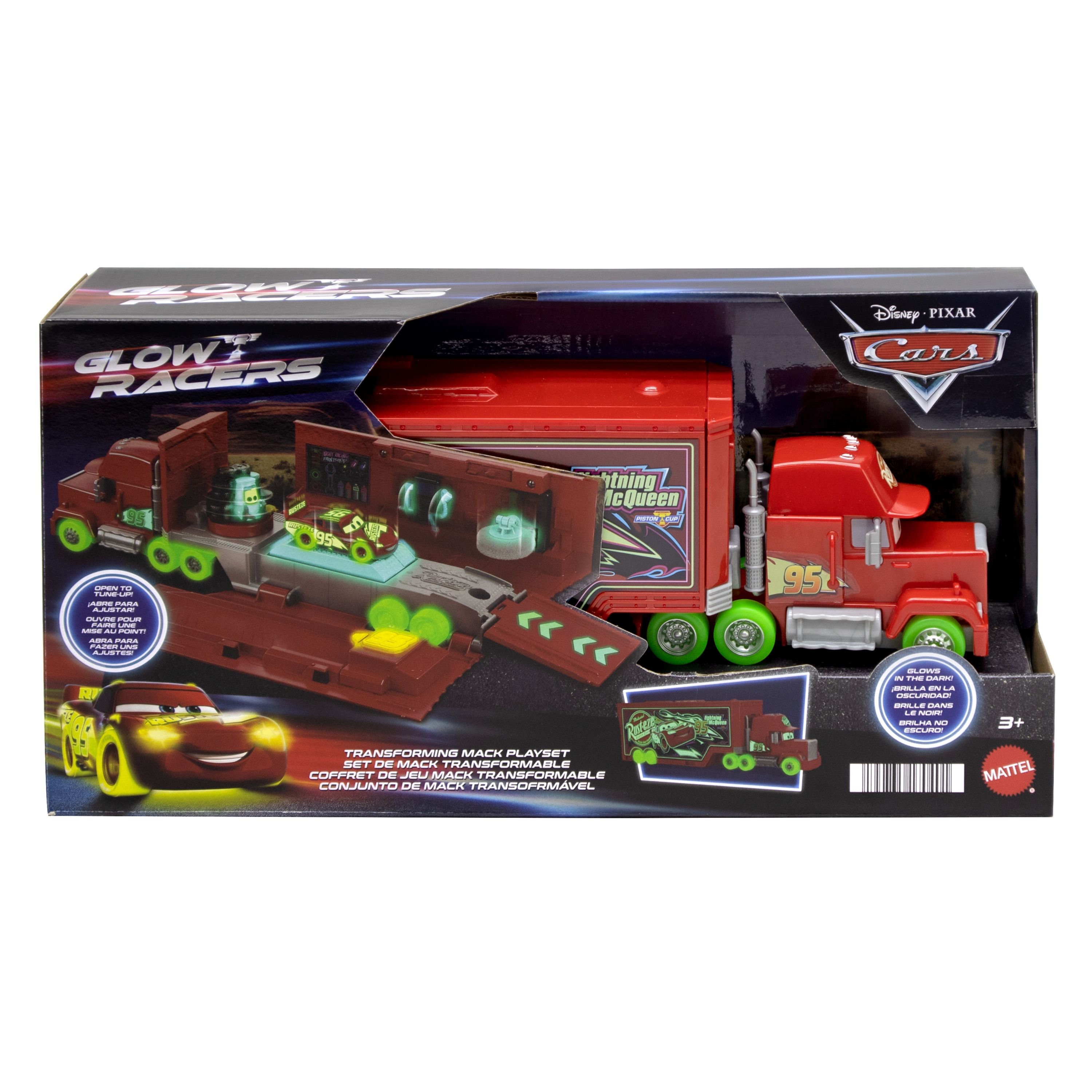 Cars Glow Racers Maniek Świecący w ciemnościach Zestaw HPX76