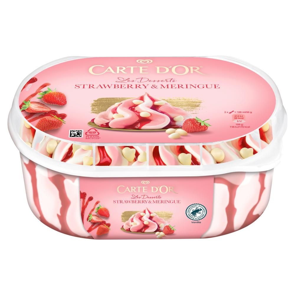 Carte D'Or Les Desserts Lody waniliowe i lody truskawkowe 825 ml