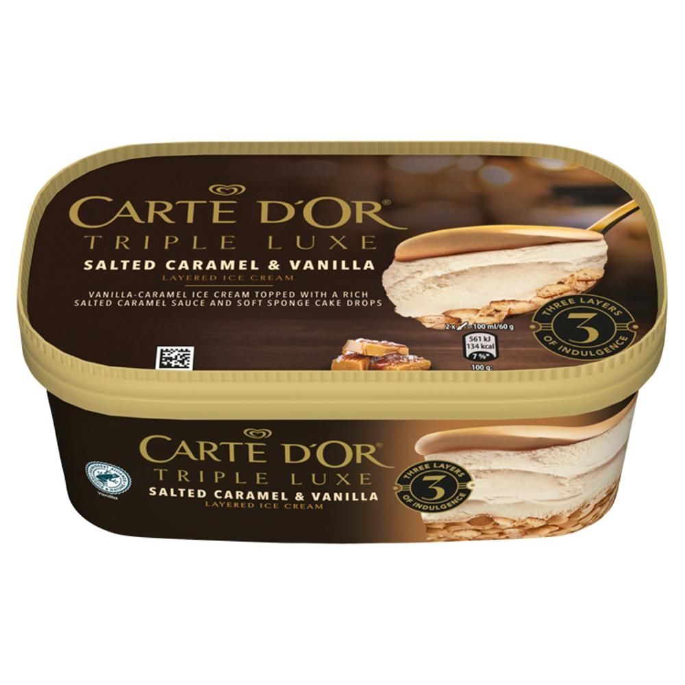 Carte D'Or Triple Luxe Lody waniliowo-karmelowe z sosem o smaku słonego karmelu 650 ml