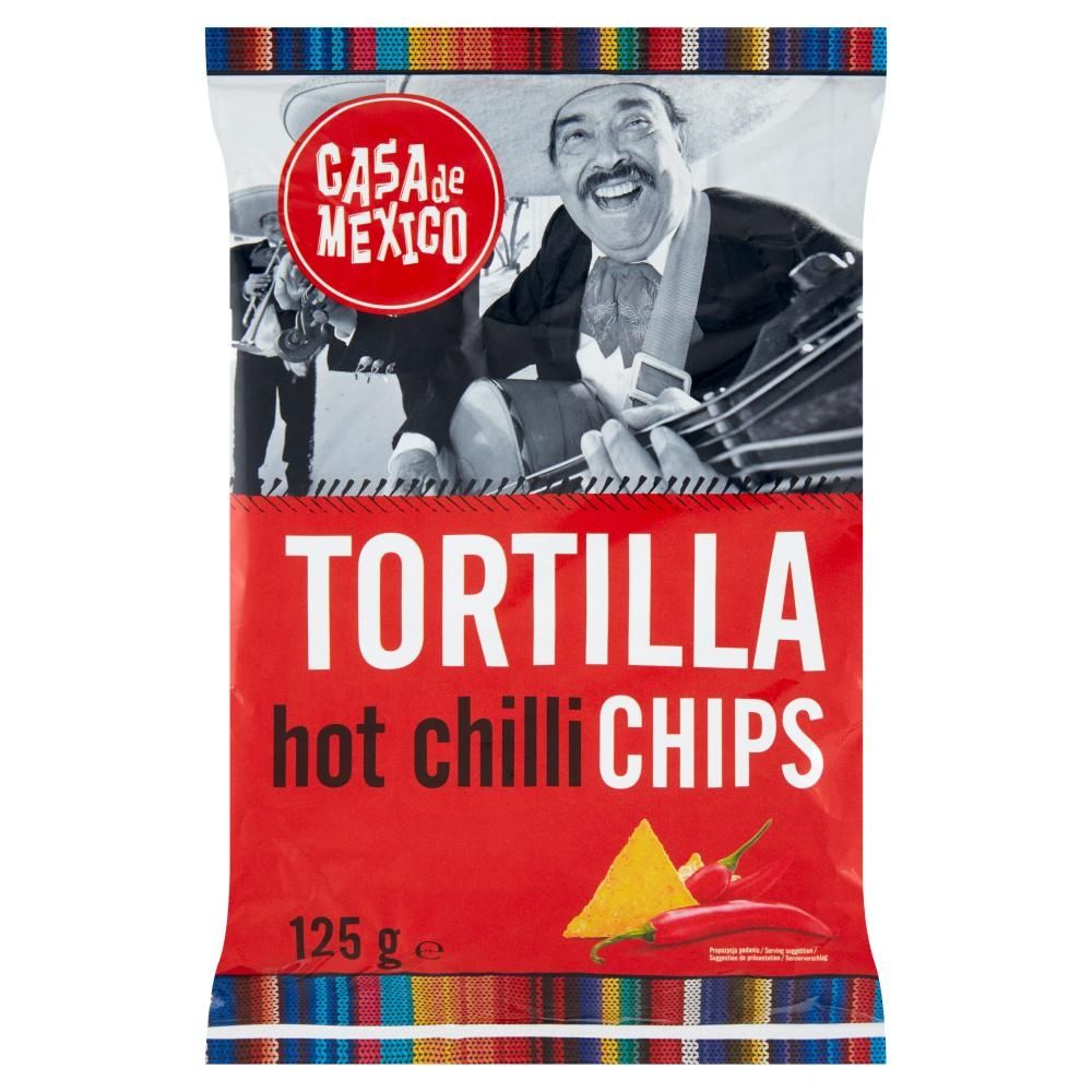 Casa de Mexico Tortilla Chipsy kukurydziane o smaku chili 125 g