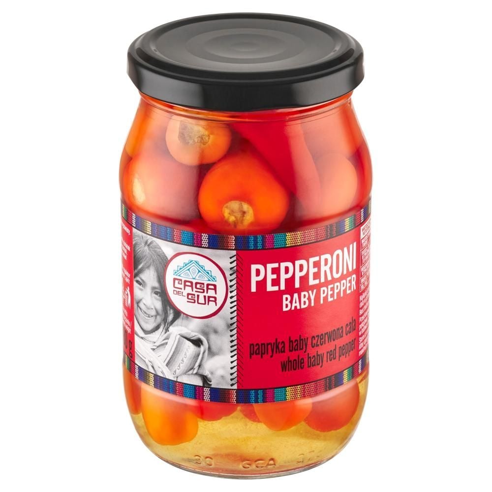 Casa del Sur Papryka baby czerwona cała pepperoni 325 g