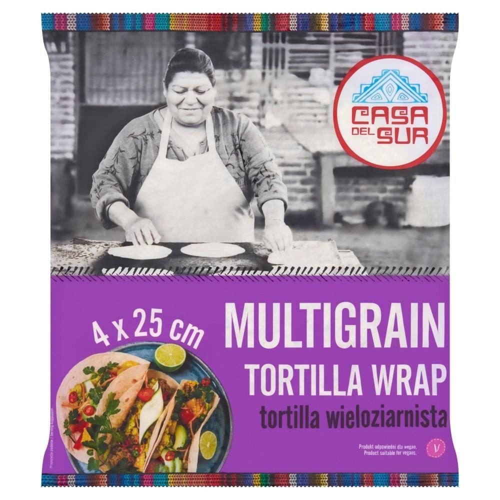 Casa Del Sur Tortilla wieloziarnista 25 cm 240 g (4 sztuki)