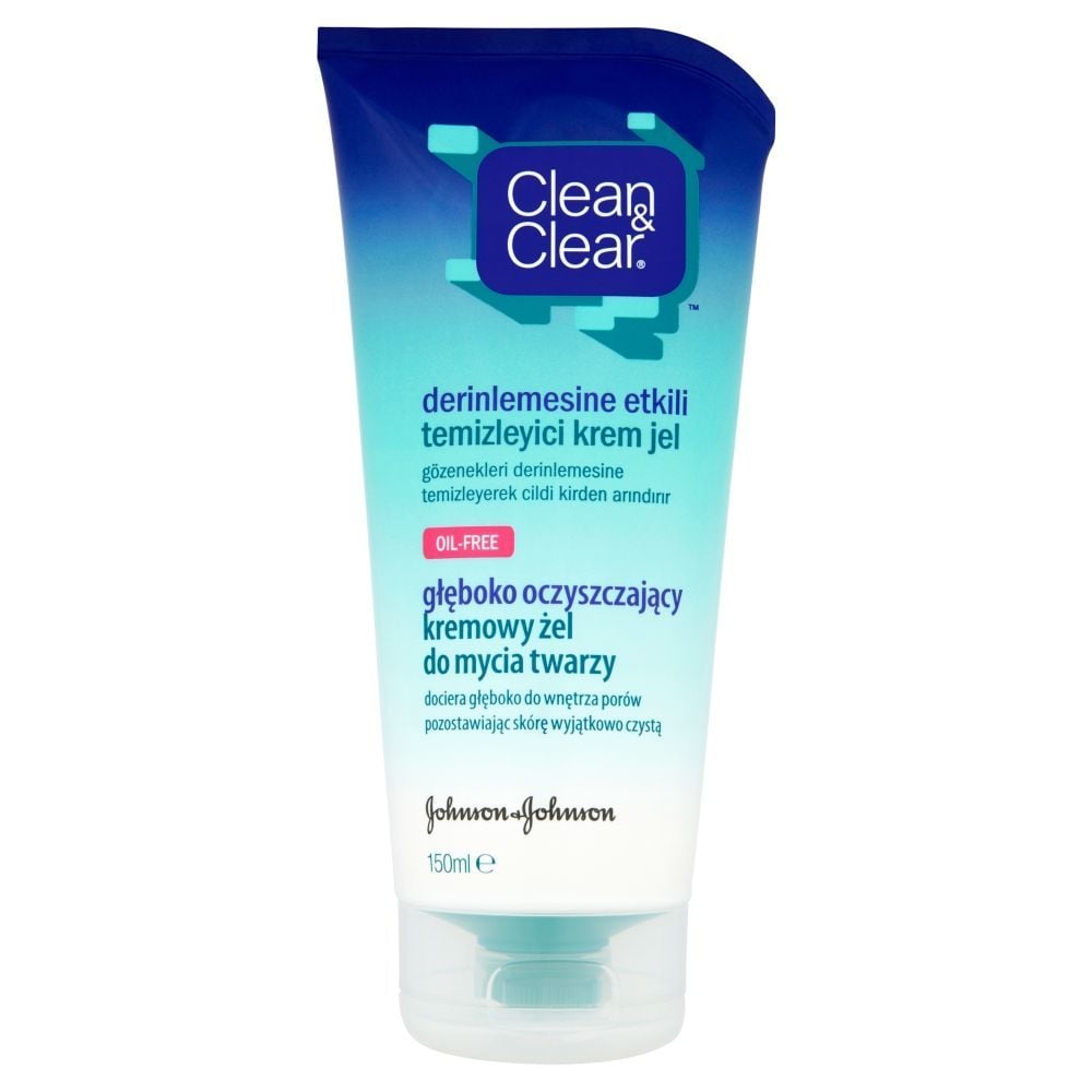 Clean & Clear Głęboko oczyszczający kremowy żel do mycia twarzy 150 ml