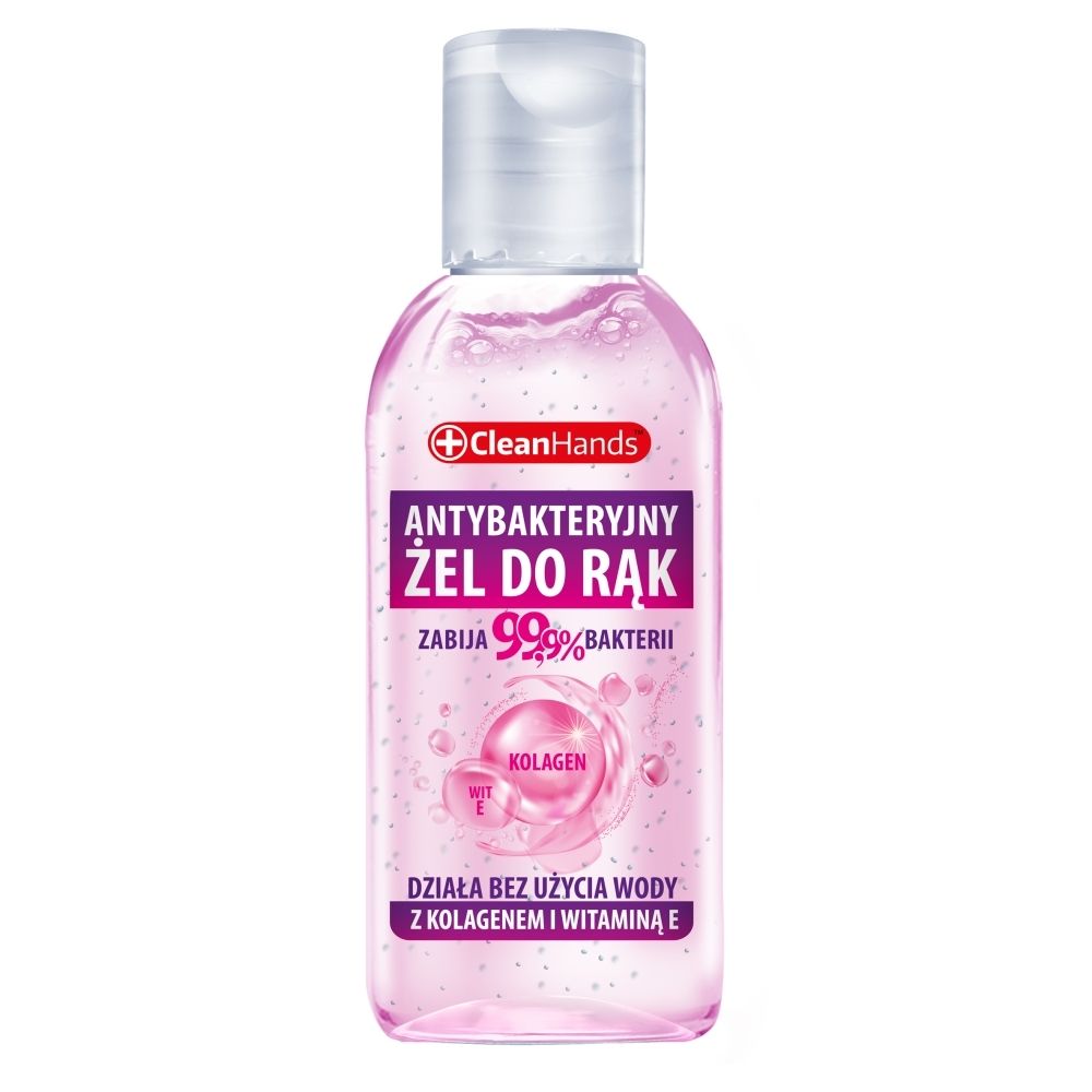 CleanHands Antybakteryjny żel do rąk z kolagenem i witaminą E 50 ml