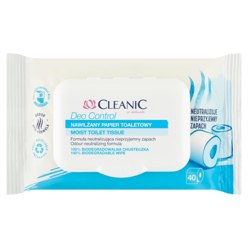 Cleanic Deo Control Nawilżany papier toaletowy 40 sztuk