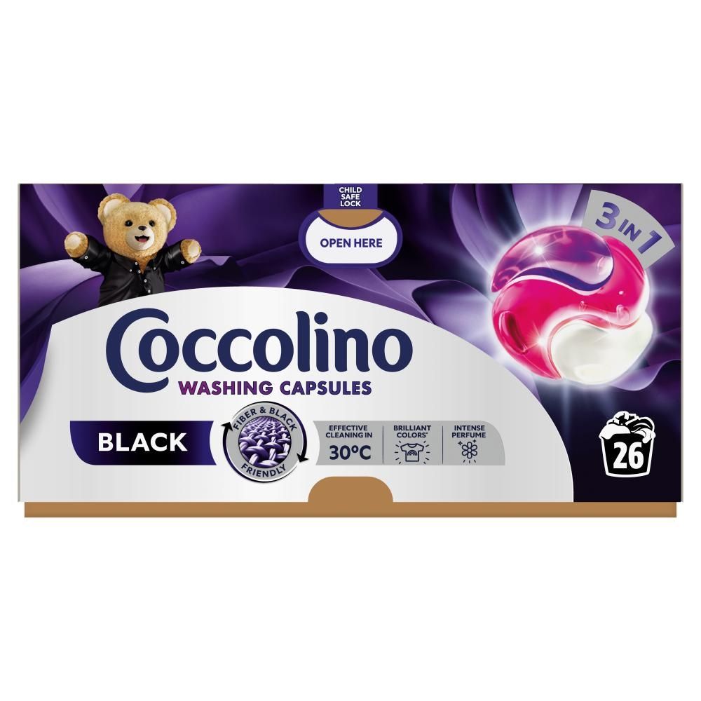 Coccolino Kapsułki 3w1 do prania czarnych i ciemnych tkanin 449,8 g (26 prań)