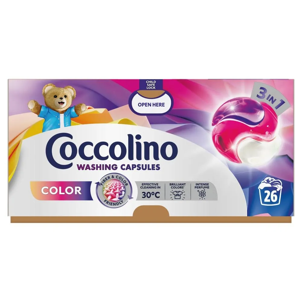 Coccolino Kapsułki 3w1 do prania kolorowych tkanin 449,8 g (26 prań)