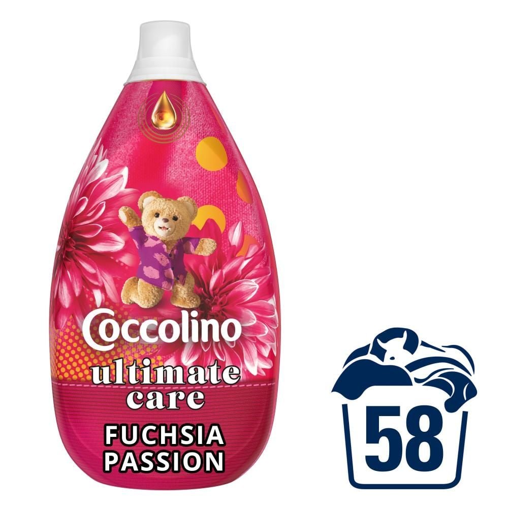 Coccolino Ultimate Care Fuchsia Passion Płyn do płukania tkanin 870 ml (58 prań)