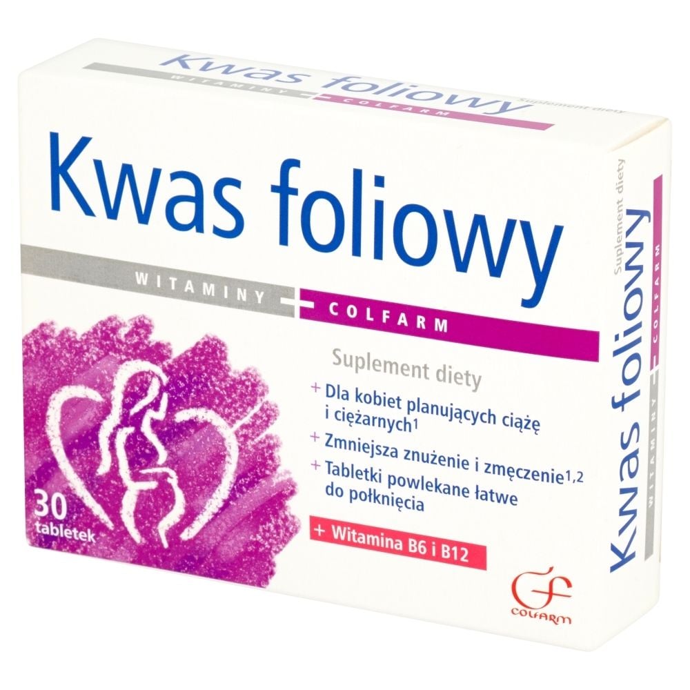 Colfarm Kwas Foliowy Suplement Diety 30 Tabletek - Zakupy Online Z ...