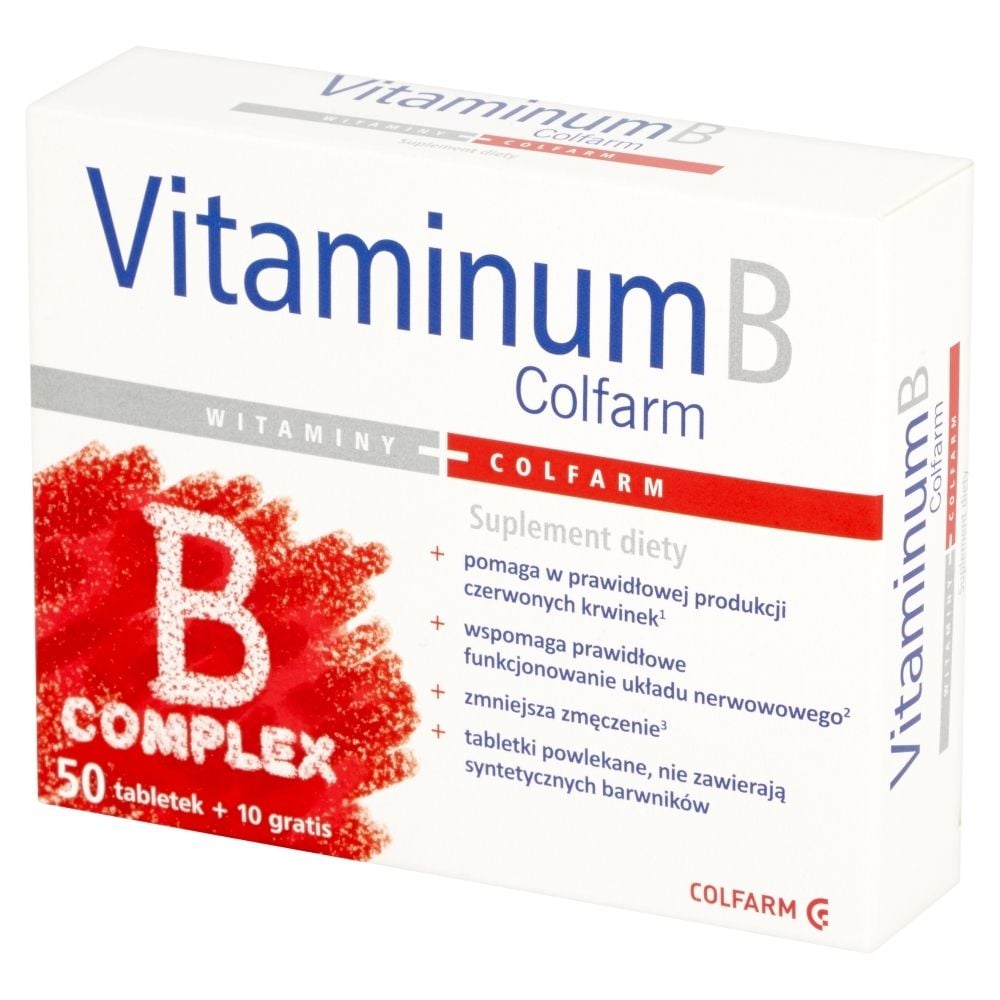 Colfarm Vitaminum B Complex Suplement Diety 60 Tabletek - Zakupy Online ...