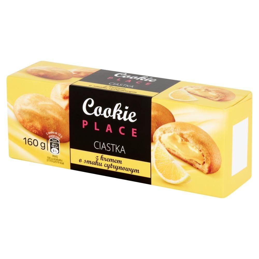 Cookie Place Ciastka z kremem o smaku cytrynowym 160 g