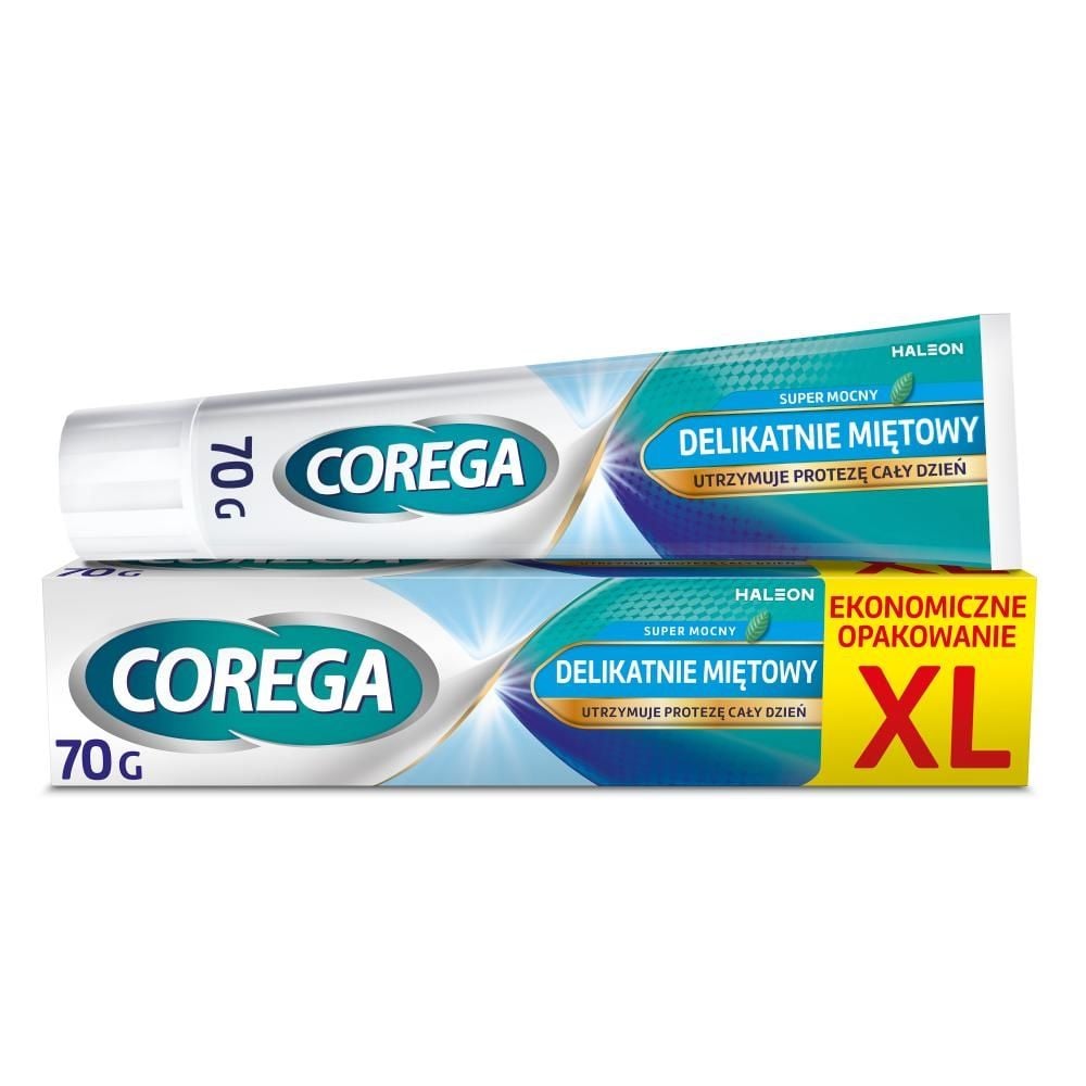 Corega XL Krem mocujący do protez zębowych delikatnie miętowy 70 g